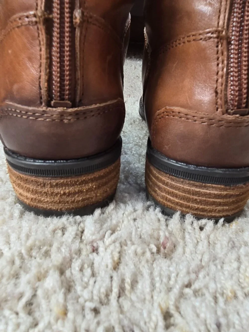 Sam Edelman Penny Leather Riding Boots Whiskey Brown Youth US Size 3/Womens 4.5